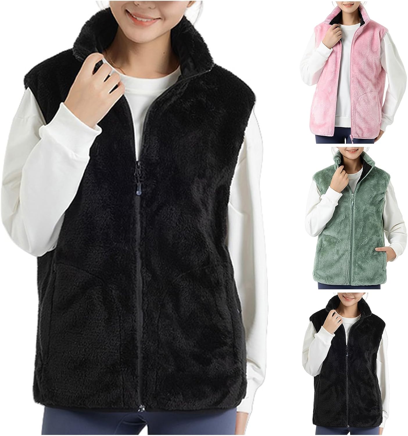 Heated Vest for Men Women Fleece Heated Jackets Usb Rechargeable Heated Vest for Winter Outdoor Hunting Skiing Camping
