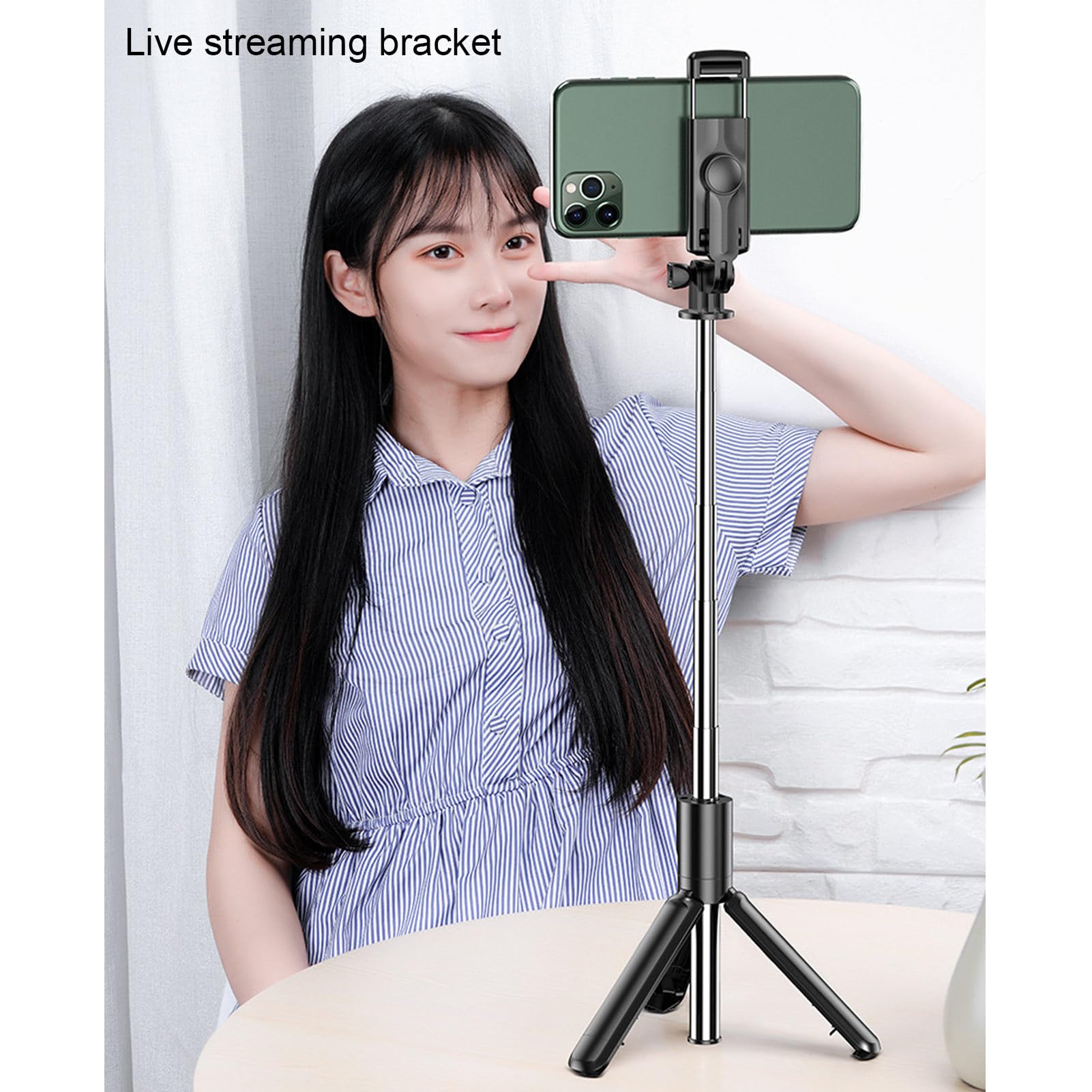 SBS Telescopic Selfie Bar with Tripod, Extendable Up to 70 cm and Remote Control for Photos, Operating Beam 10 m