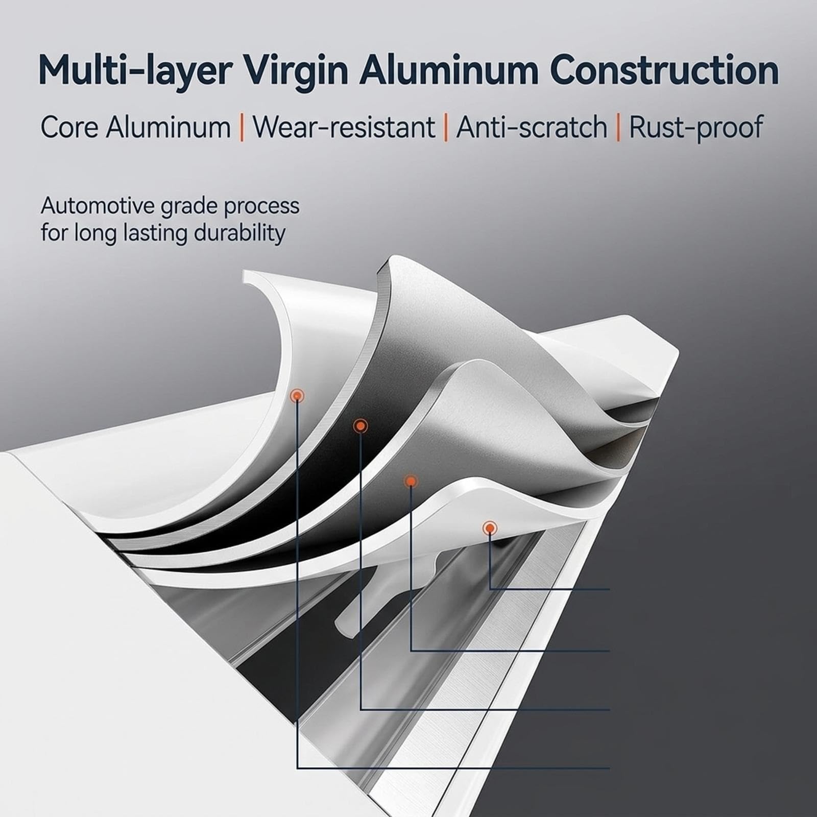 Tringle Rail Rideau Montage plafond, Aluminium Rail Silencieux