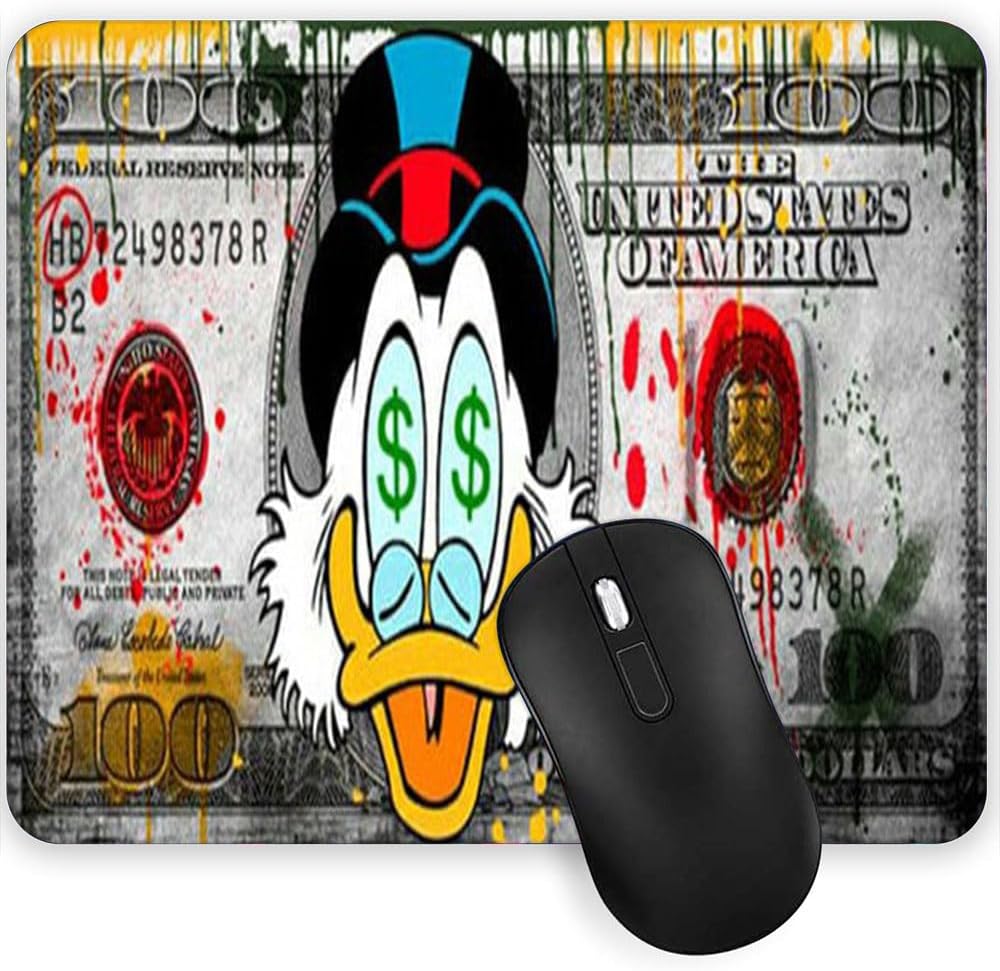 Gadgets WRAP Mouse Pad Mouse Mat with Anti-Slip Base with Spill-Resistant for Laptop, MacBook Pro, Gaming Computer - 100 Dollar Donald