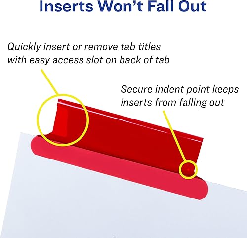 Miniatura 7 de Avery Divisores insertables con bolsillos, 5 pestañas multicolor, 1 juego (11270)