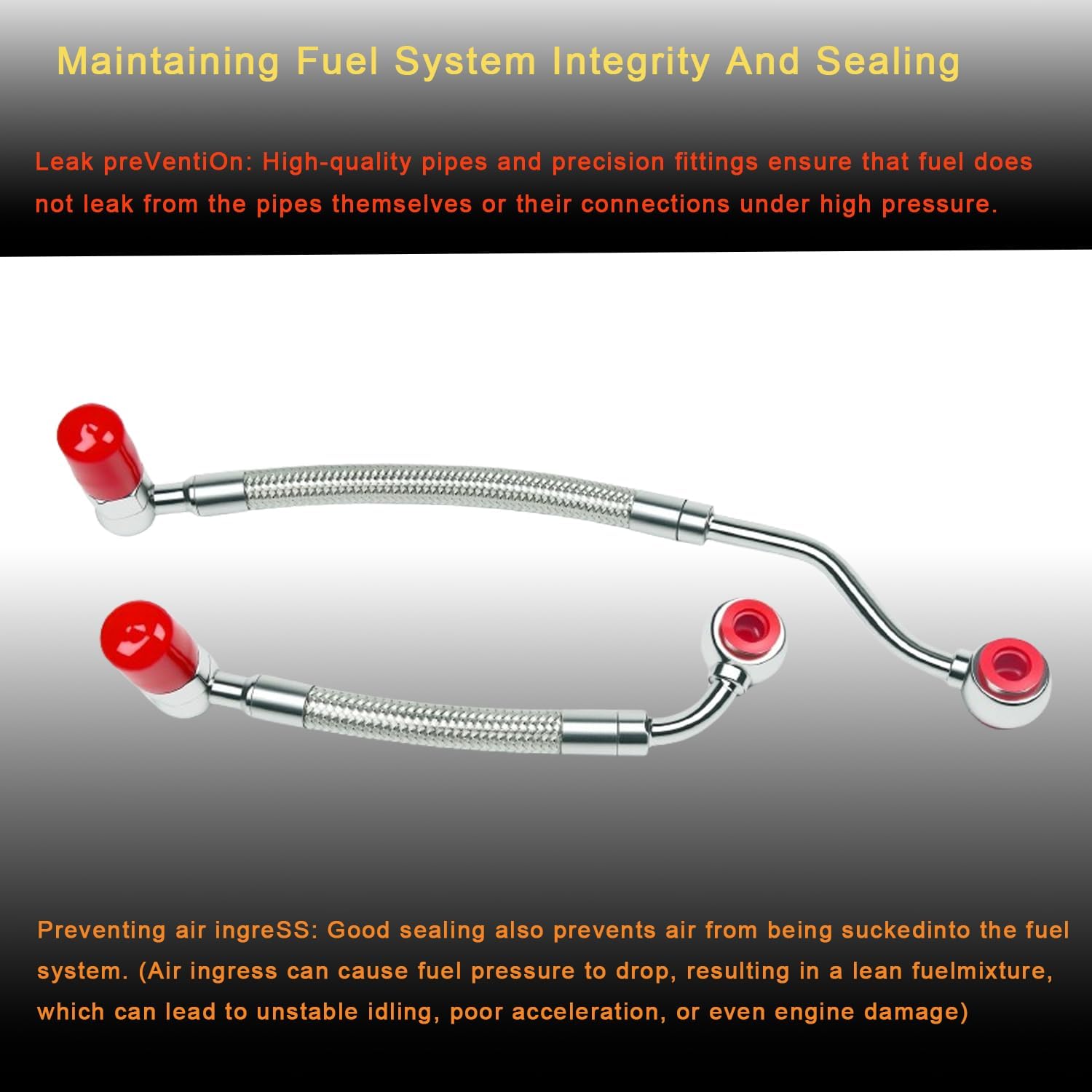 Fuel Injection Lines Compatible with Harley-Davidson Electra Glide Road King 1996-1999 Replace HDFL-005 HDFL005