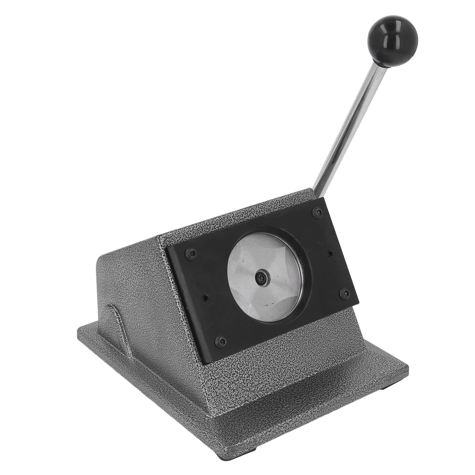AMONIDA Máquina para Hacer Insignias Redondas, Cortador Perforador de Acero Inoxidable de para Tarjetas de PVC Fotográficas de Papel, Ideal para Manualidades (58MM)