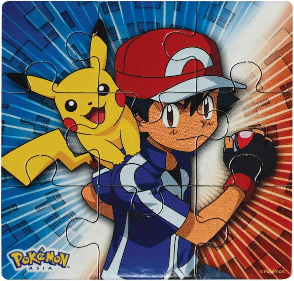 Pokemon Style Characters Zigsaw Puzzle, Pack of 6, Total 96 Pieces, Assortment 2