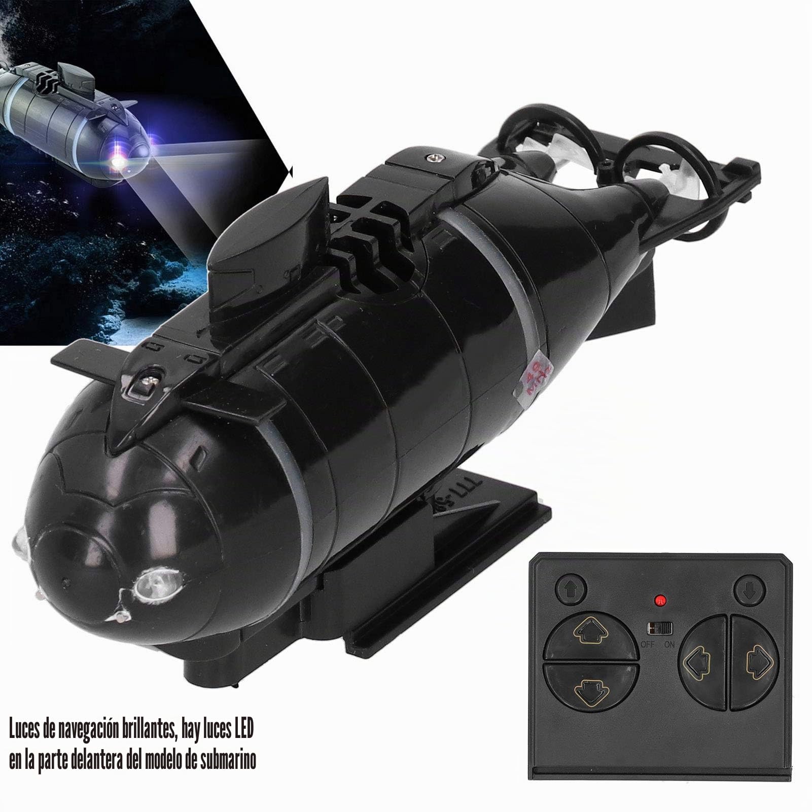 Submarino Control Remoto 6 Canales 2.4G, Mini Juguetes Submarinos Modelo para Regalo for Niños Niñas Piscina Juego Interior Exterior