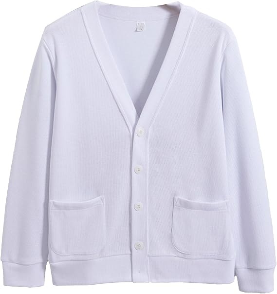Amazon.com: Mens Cotton Knit Cardigan Sweater Long Sleeve V