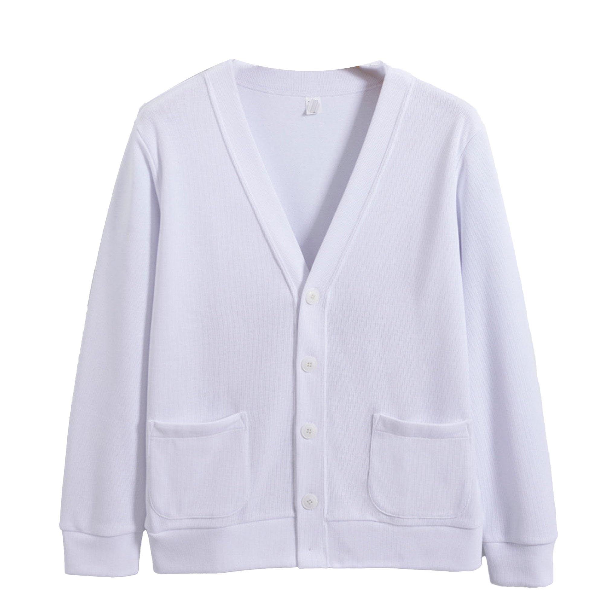 Cárdigan para hombre de mezcla de lana con cuello en V y botones 8