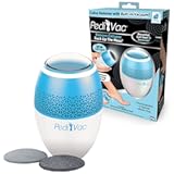 As Seen On TV Electric Callus Remover + Built-In Vacuum Sucks Up Shavings,Gently Removes Calluses & Dry Skin in Seconds, Mess-Free, Spins at 2000 RPMs, LED Light, 2 Speed Settings, 3.5"x 2.5"