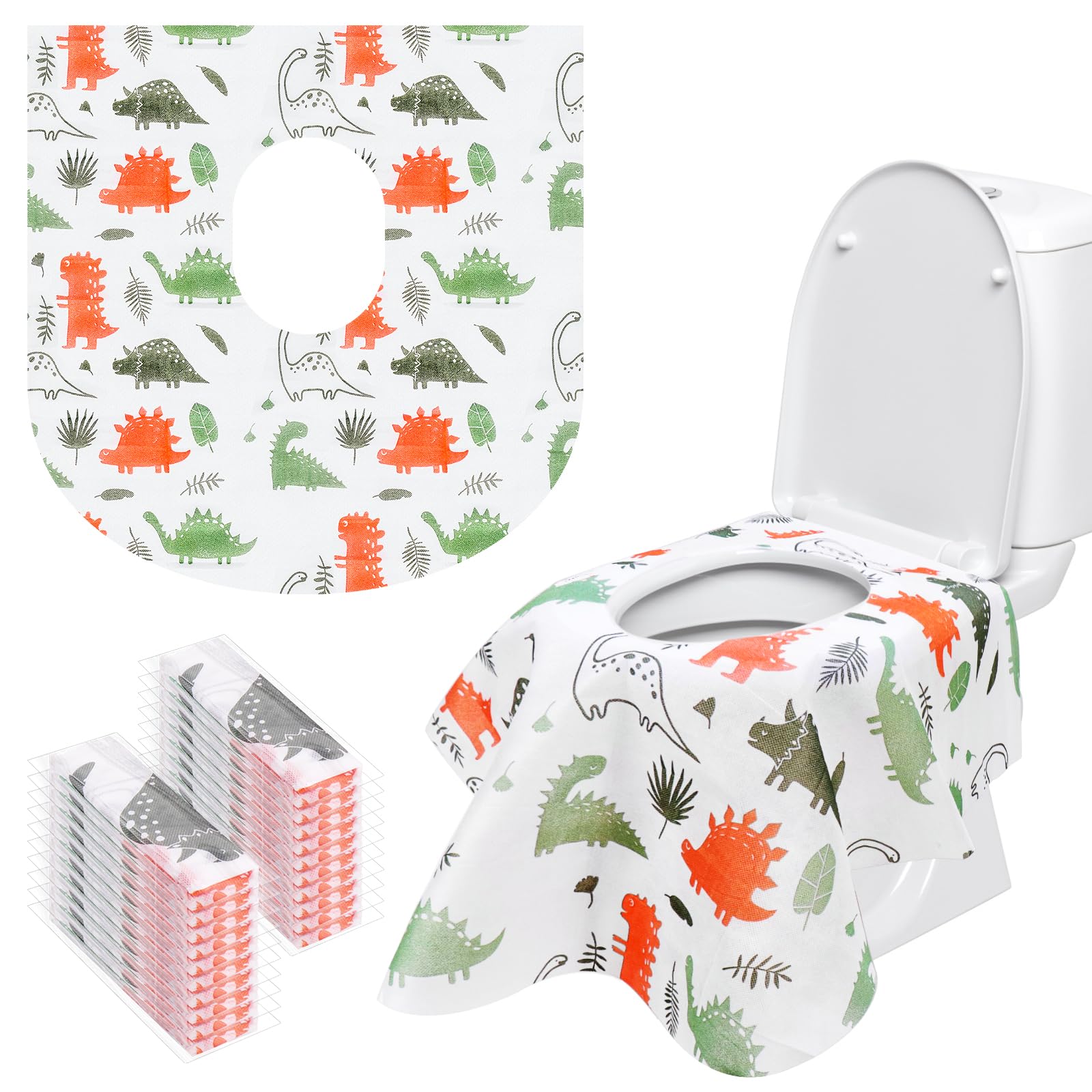 Homgaty Disposable Toilet Seat Covers, Potty Seat Cover Protectors, Extra Large Size, Individually Wrapped