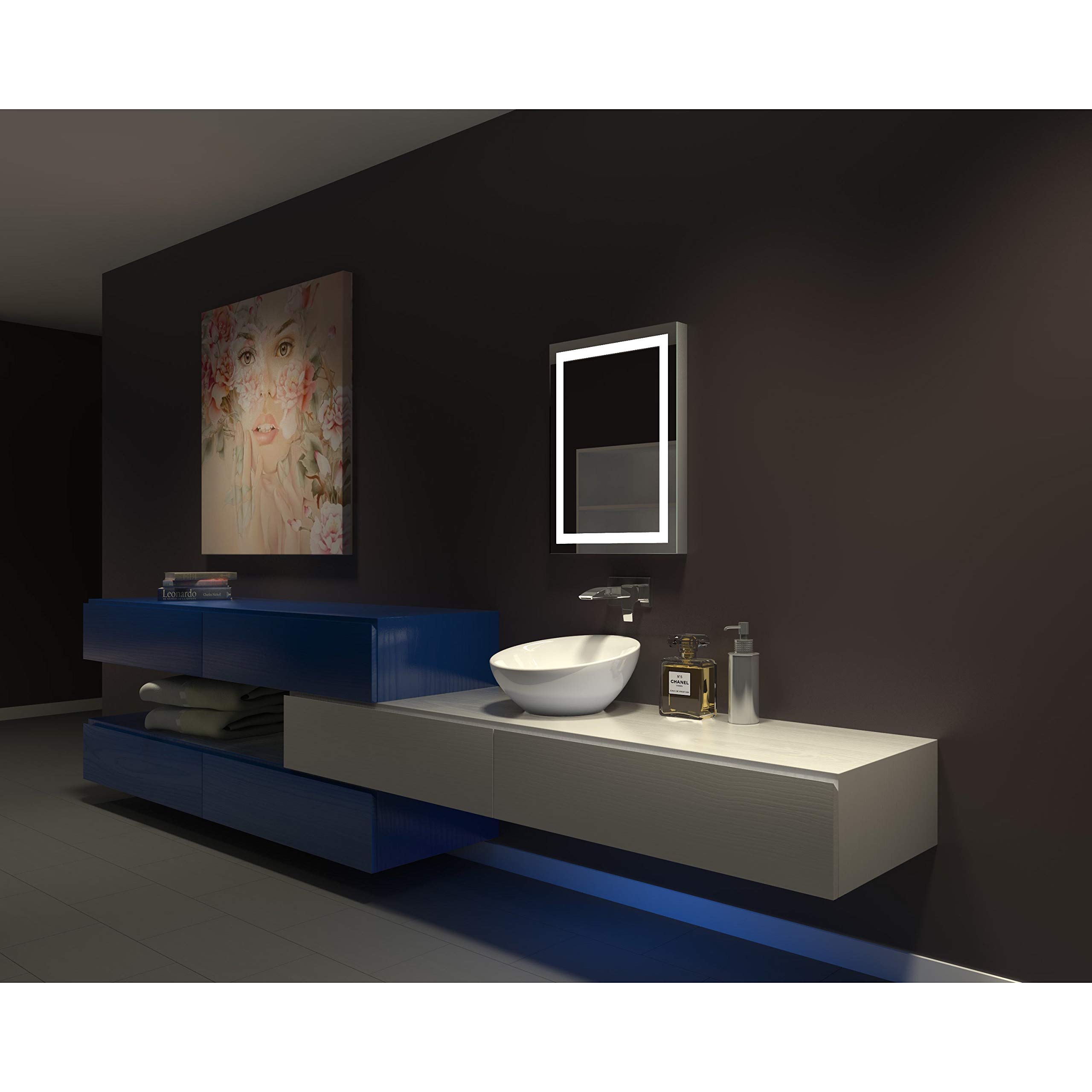 IB MirrorDIMMABLE Lighted Bathroom Mirror Harmony 20 in X 26 in 6000 K