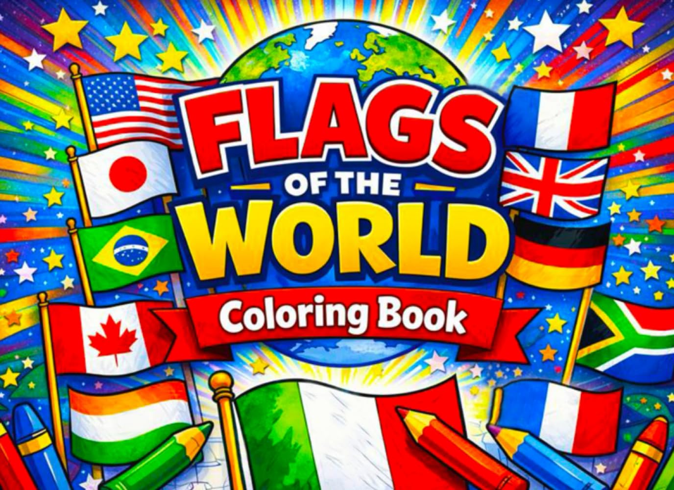 Flags of the World: Coloring Book