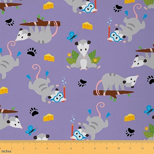 Miniatura 11 de Tela de zarigüeya por yarda, regalos de zarigüeyas, tela de tapicería para sillas, sofá, amantes de las zarigüeyas, regalo de cumpleaños, decoración