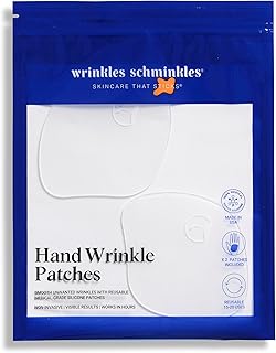 Wrinkles Schminkles Hand Wrinkle Patches - Reusable Silicone Wrinkle Pads for Dehydrated, Weathered & Sun-Exposed Hands, Reduce Hand Wrinkles - Ideal for Overnight Use (2 Pack)