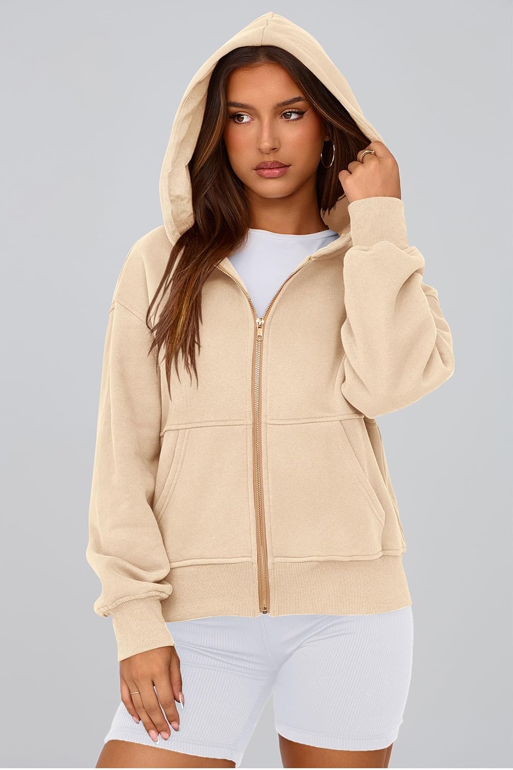 PRETTYGARDEN Hoodies for Women Sweatshirt Zip Up Hoodie Fall Fashion 2026 Trendy Long Sleeve Jackets Winter Clothing Outfits - Image 6