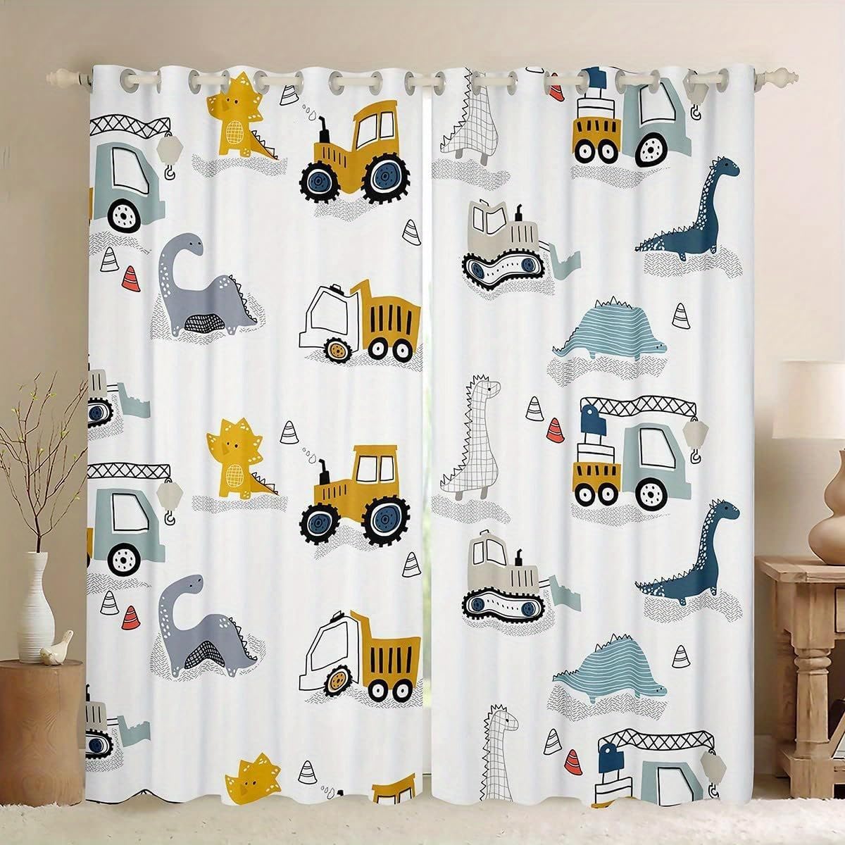 Rideaux chantier arc-en-ciel pour transformer la chambre enfant
