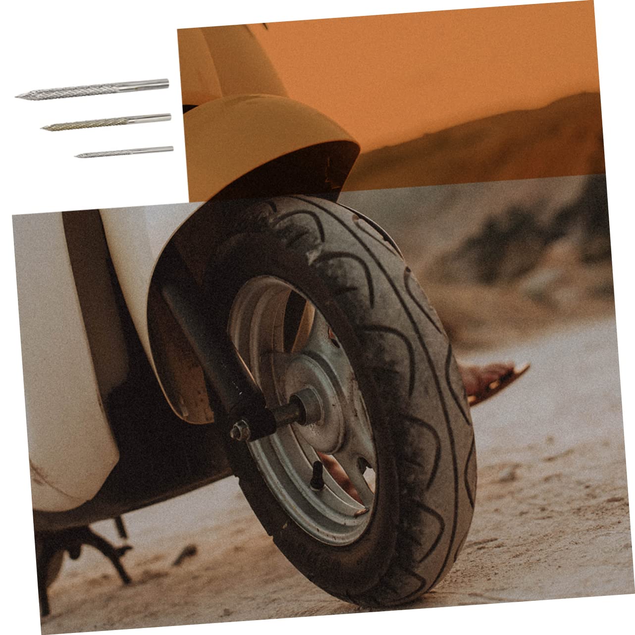 SHERCHPRY 3juegos Puntas De Reparación De Neumáticos De Brocas De Para Automóviles y Motocicletas y Herramienta Para Remover Daños y Puntos De Pinchazo