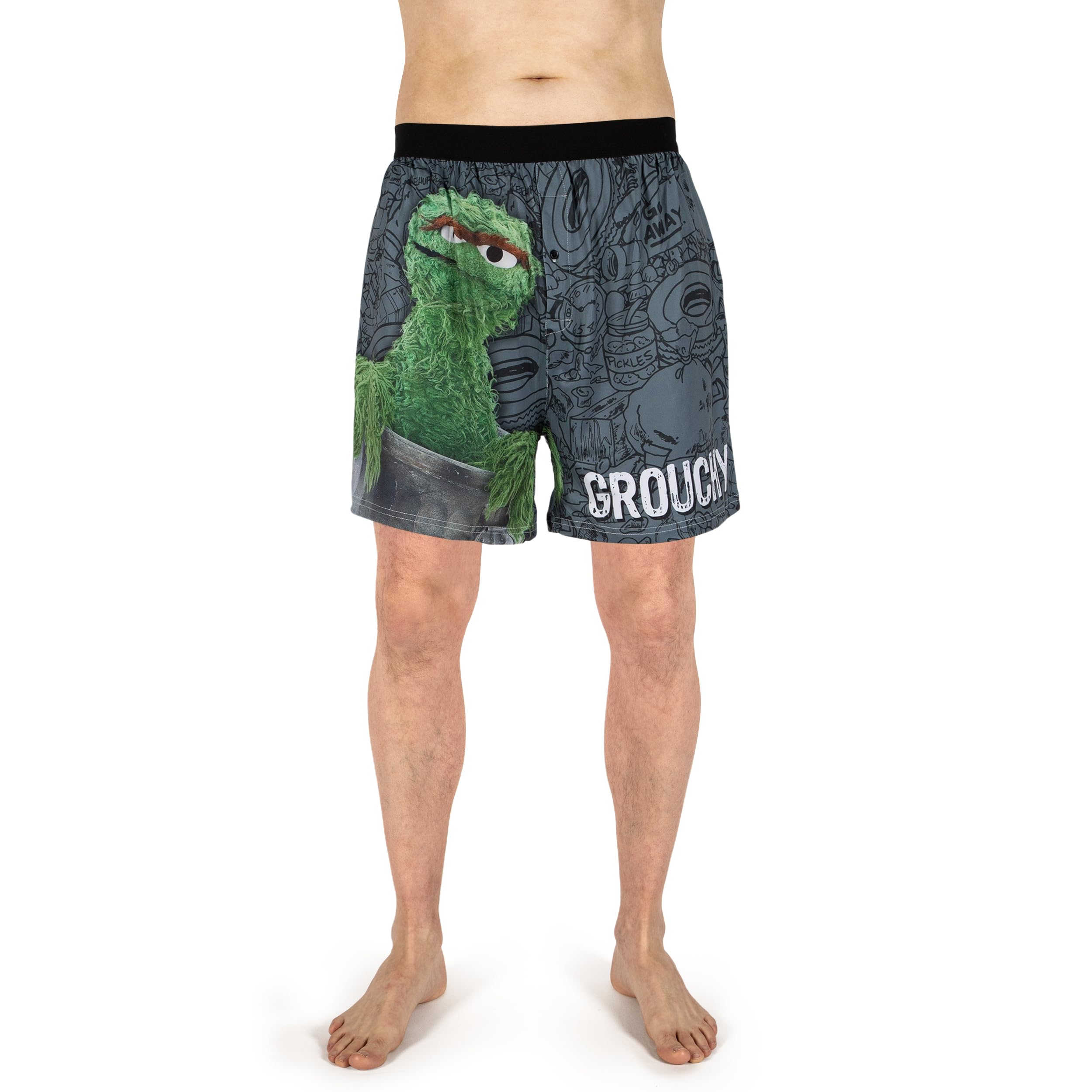 Sesame Street Comfortable Fit Boxer Shorts | Funny & Cute Sesame Street Graphic Print Boxers for Women & Men
