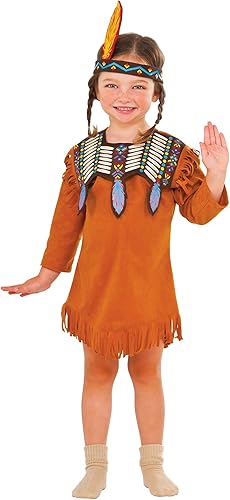 Rubies Costume Indian Maiden Value - Disfraz de niño pequeño multicolor 620850_S