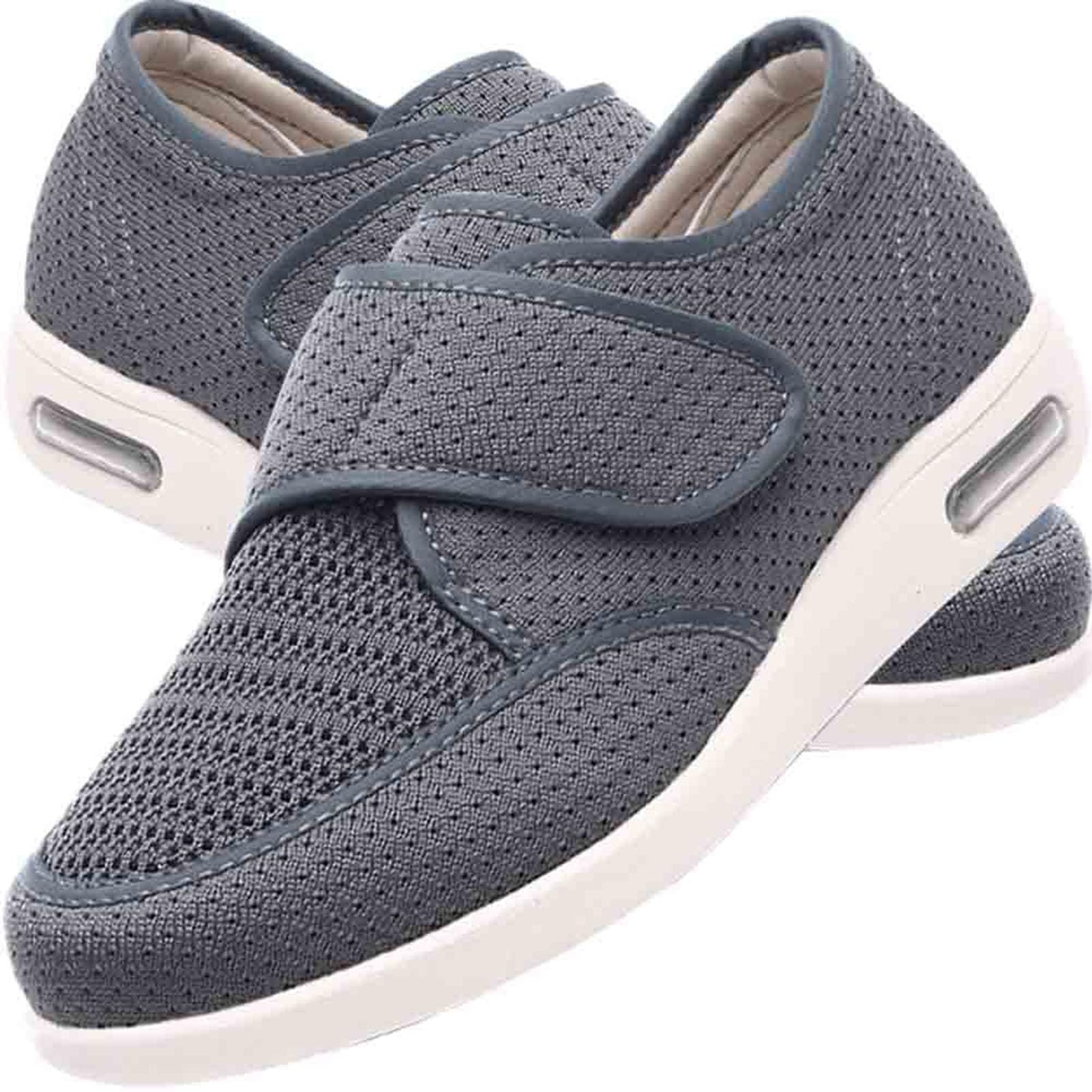 Buty medyczne na opuchnięte stopy, dla kobiet i mężczyzn, ortopedyczne buty dla cukrzyków z pianką z pamięcią kształtu, regulowane buty do chodzenia, bardzo szerokie buty, sportowe trampki do