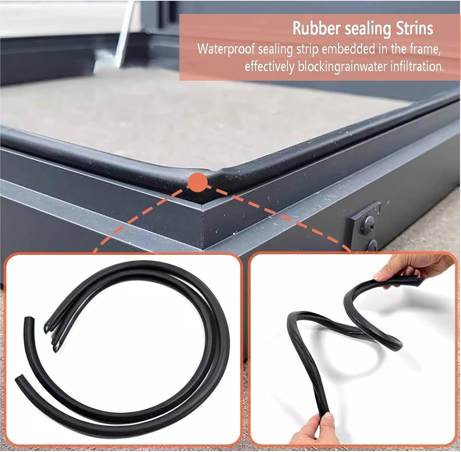 Weatherproof Roof Hatch CoverCommercial Grade Security Attic Access Door with Gas Shock Strut Aluminum Frame Basement Manhole Lid (65x90cm) Durable and Secure Roof Access Solution
