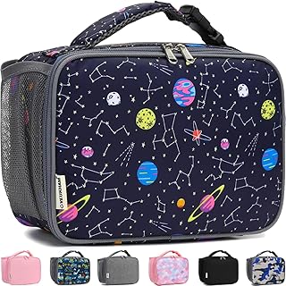 Insulated Lunch Box for School, Thermal Reusable Durable Freezable Lunch Bags for Kids Boys Girls Men Women - Small Soft Cooler Portable Lunch Tote Kit for Work Picnic Travel,Constellation