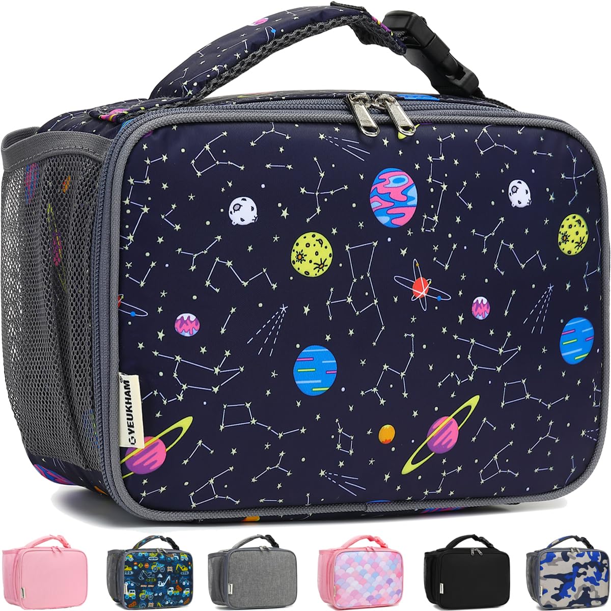 GYEUKHAM Insulated Lunch Box for School, Thermal Reusable Durable Freezable Lunch Bags for Kids Boys Girls Men Women - Small Soft Cooler Portable