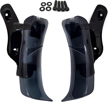1 Pair ABS Big Size Fairing Windshield Side Wings Adjustable Windshield Air Deflector for Harley Road Glide FLTRX 2015-2023 Dark Blue