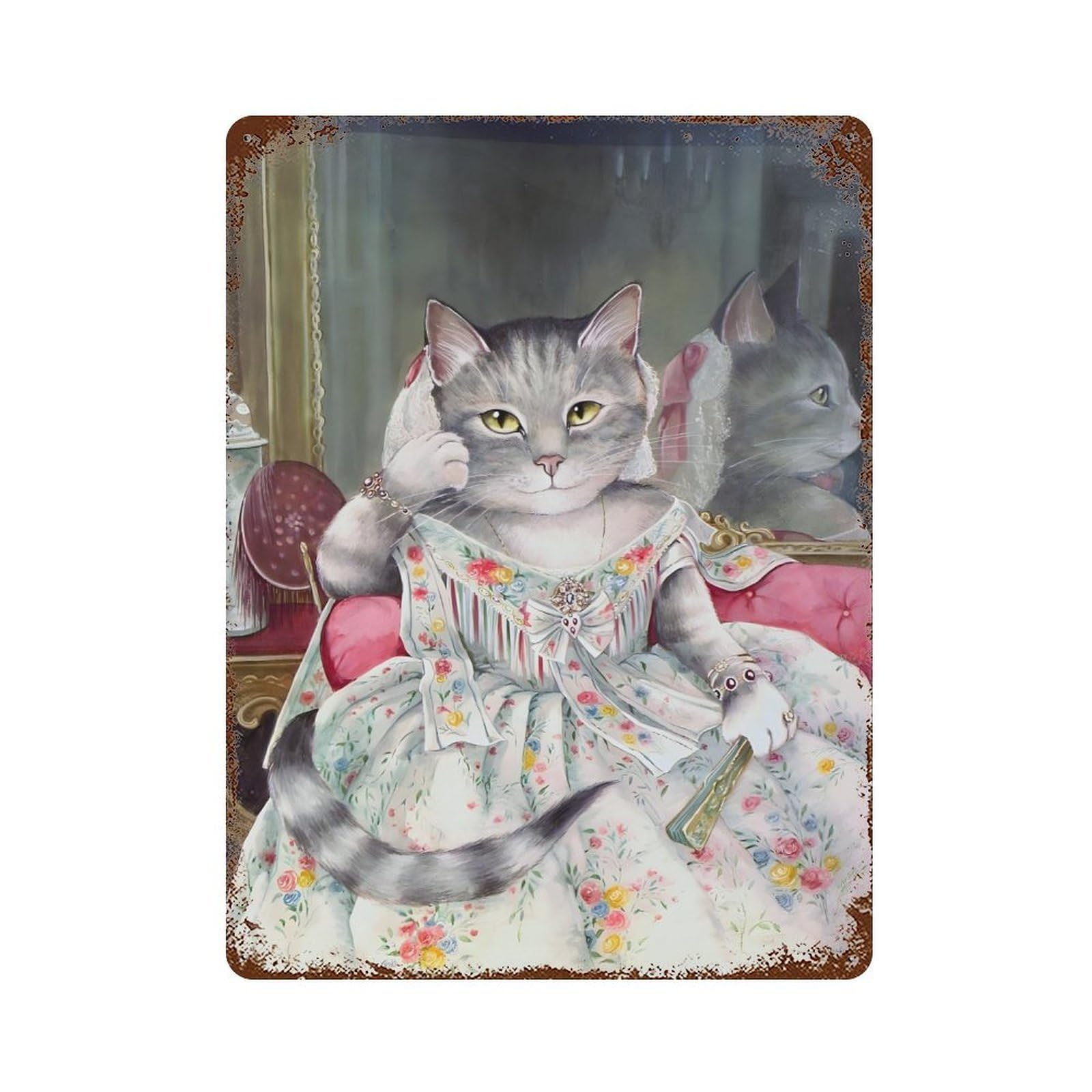 xiaoxiaoshen Susan Herbert Cat Artists (2) Wall Decor Art Metal Tin Poster Modern Home Decor Art Home Bar Shop Decorations Vintage Sign 40x30cm