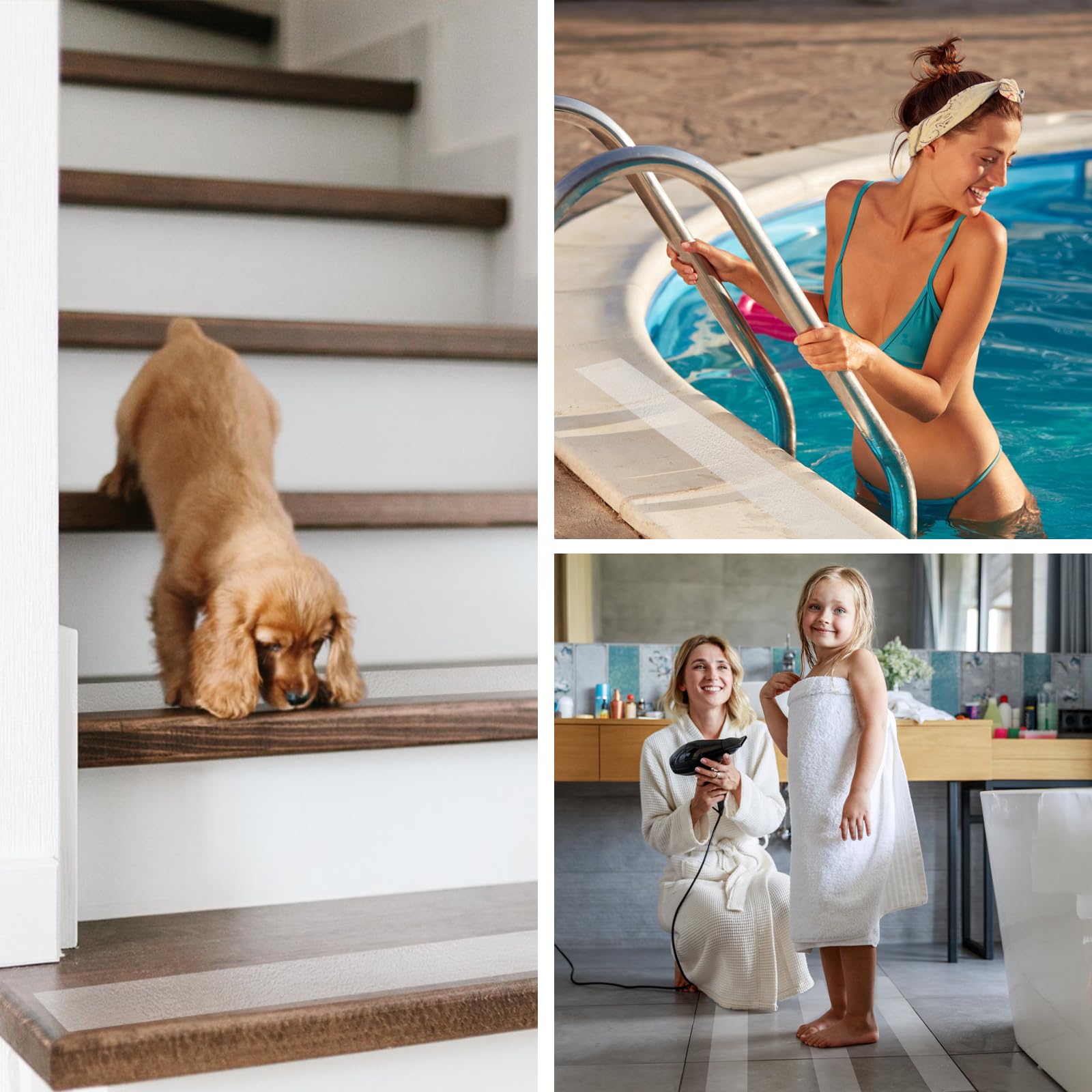 VMUTGA Cinta Antideslizante Transparente 5cm X 10m, Autoadhesiva para Escaleras, Impermeable para Interior y Exterior