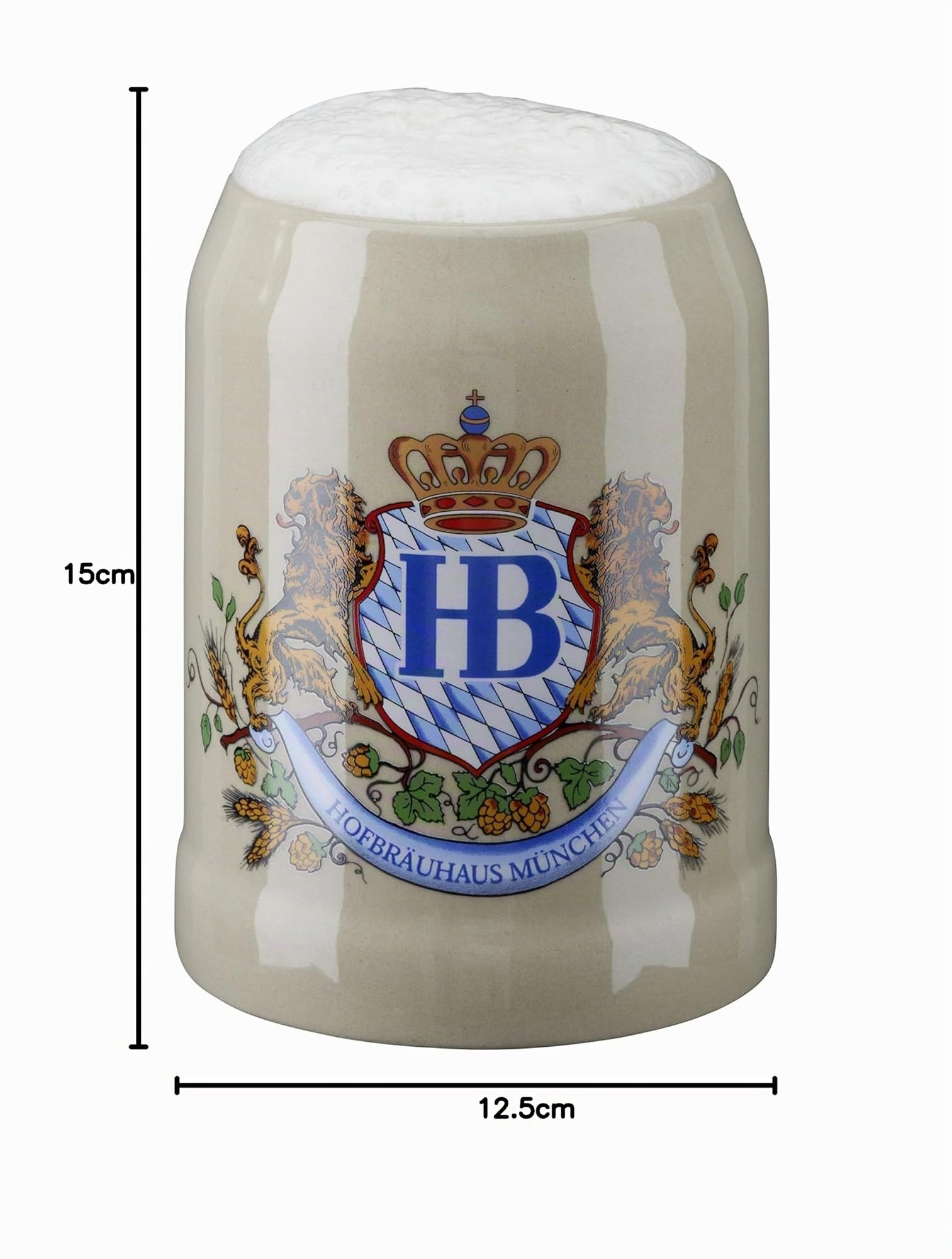 HB Hofbräuhaus München Chope de bière allemande Munich Hofbräuhaus München HB 0,5 litres King Werk KI 1000060