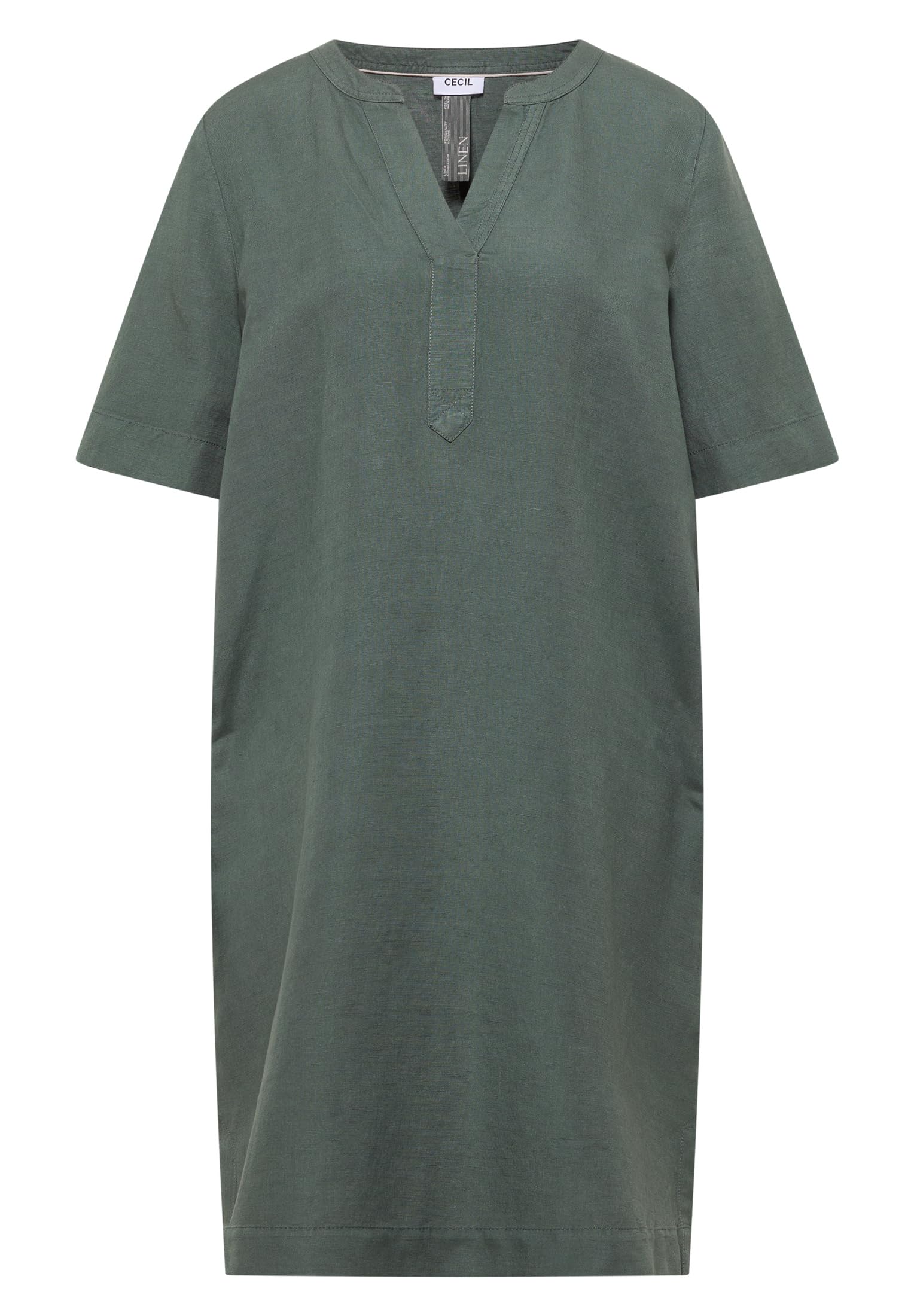 Cecil Knielanges Kleid aus Leinenmix