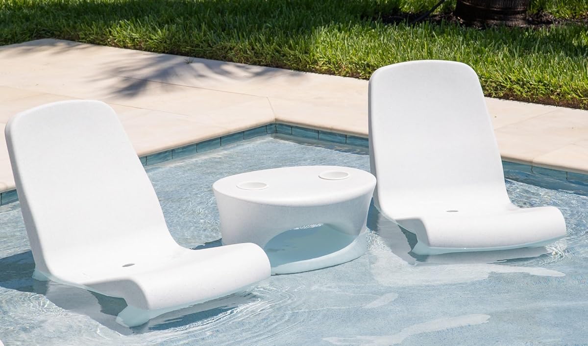 Tenjam Freelo in Pool Lounge Chair for Sun Shelf, Pool Chairs and Lounger for Tanning Ledge that Support up to 11" of Water Depth (Made to Order)