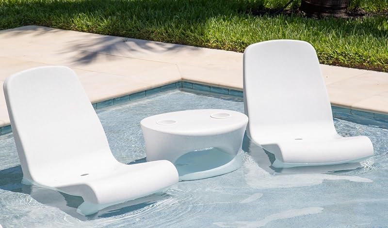 Tenjam Freelo in Pool Lounge Chair for Sun Shelf, Pool Chairs and Lounger for Tanning Ledge that Support up to 11" of Water Depth (Made to Order)