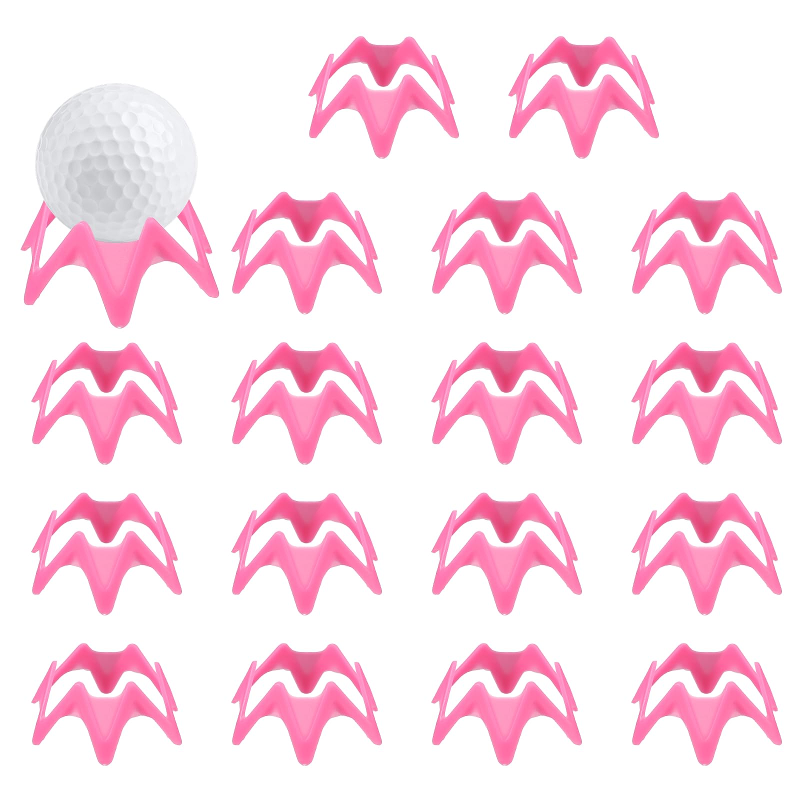 YELARXI Golf Simulator Tees, 0.6 Inch &18Pcs & Red Indoor Golf Tees Simulator Practice Training -Fitting for (Winter Turf Range Hitting)