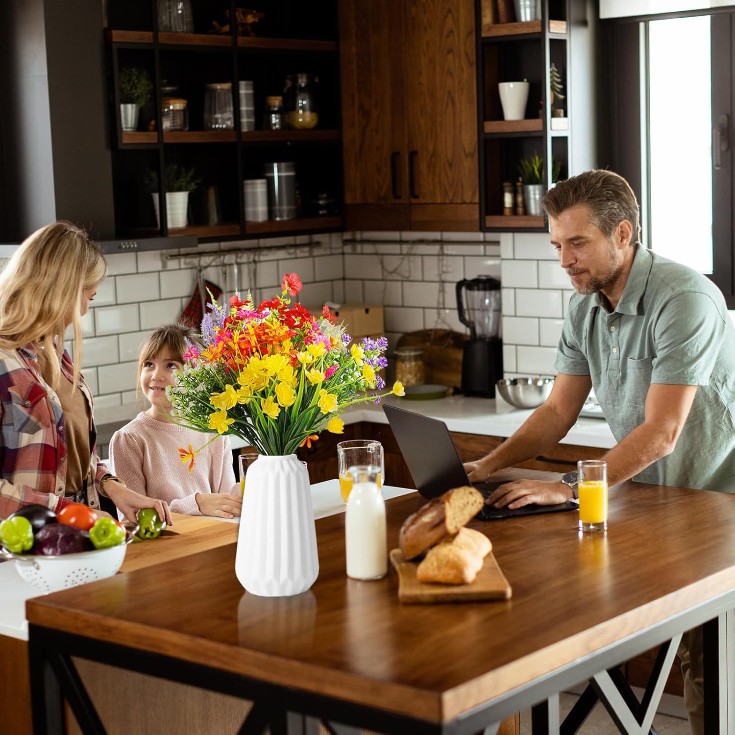 36 Bundles Artificial Plants Flowers Outdoor Spring Decoration Faux Flowers for Outdoor Planters Fake Wildflowers Faux Flowers Bulk for Hanging Planter Home Wedding Spring Summer Decor - Image 6