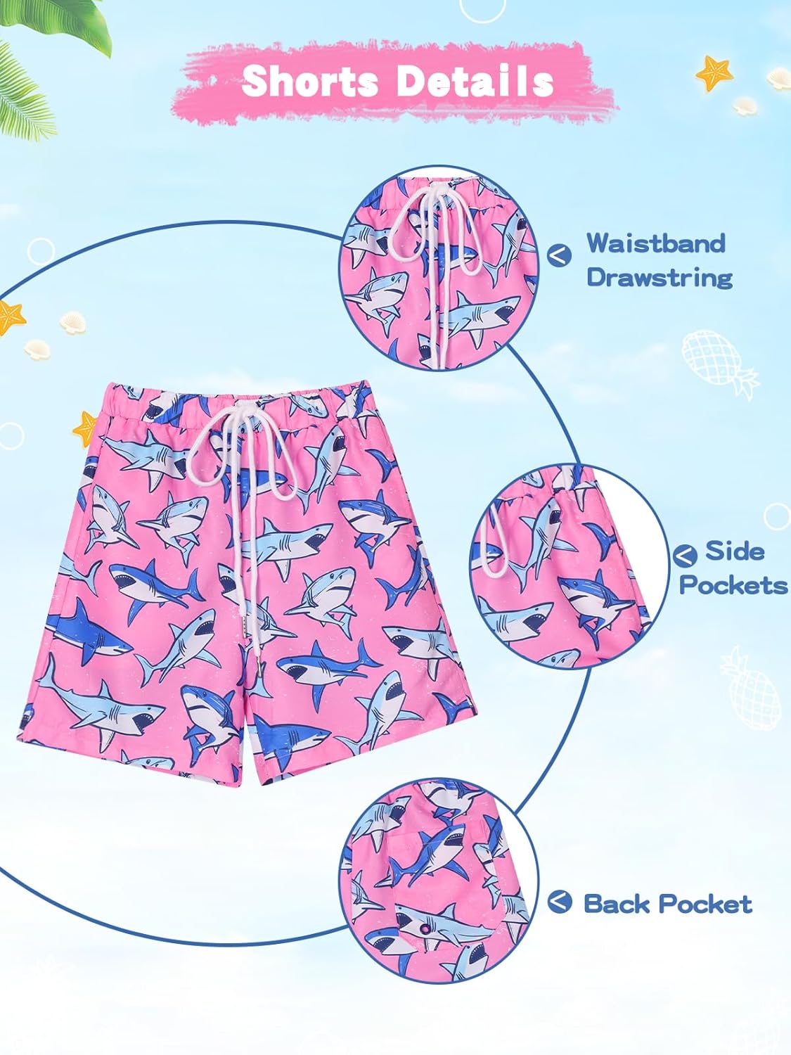 Valcatch Boys Swim Set with Swim Trunks Kids Youths Long Sleeve Rash Guard Swimsuit Two Pieces Bathing Suit UPF 50+ Swimwear - Image 5