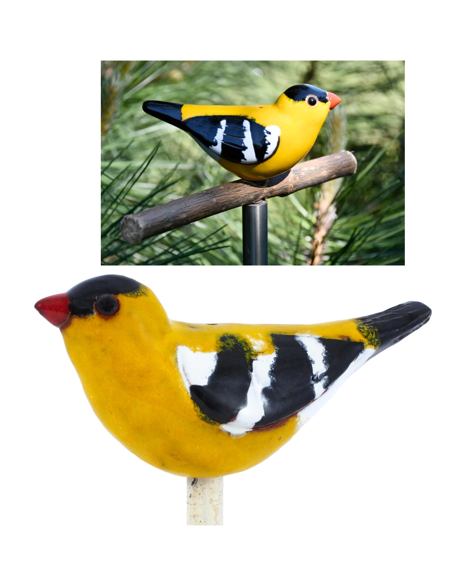 Figurines pour Jardin Canari Sauvage, Cadeau Unique Jardinier