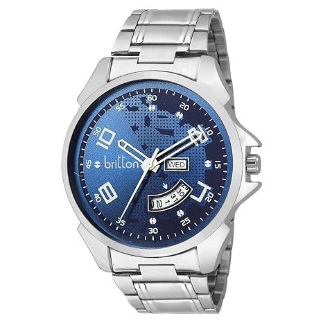 BRITTON Analogue Blue Dial Men's Watch - Br-Gr0184-Blu-Ch