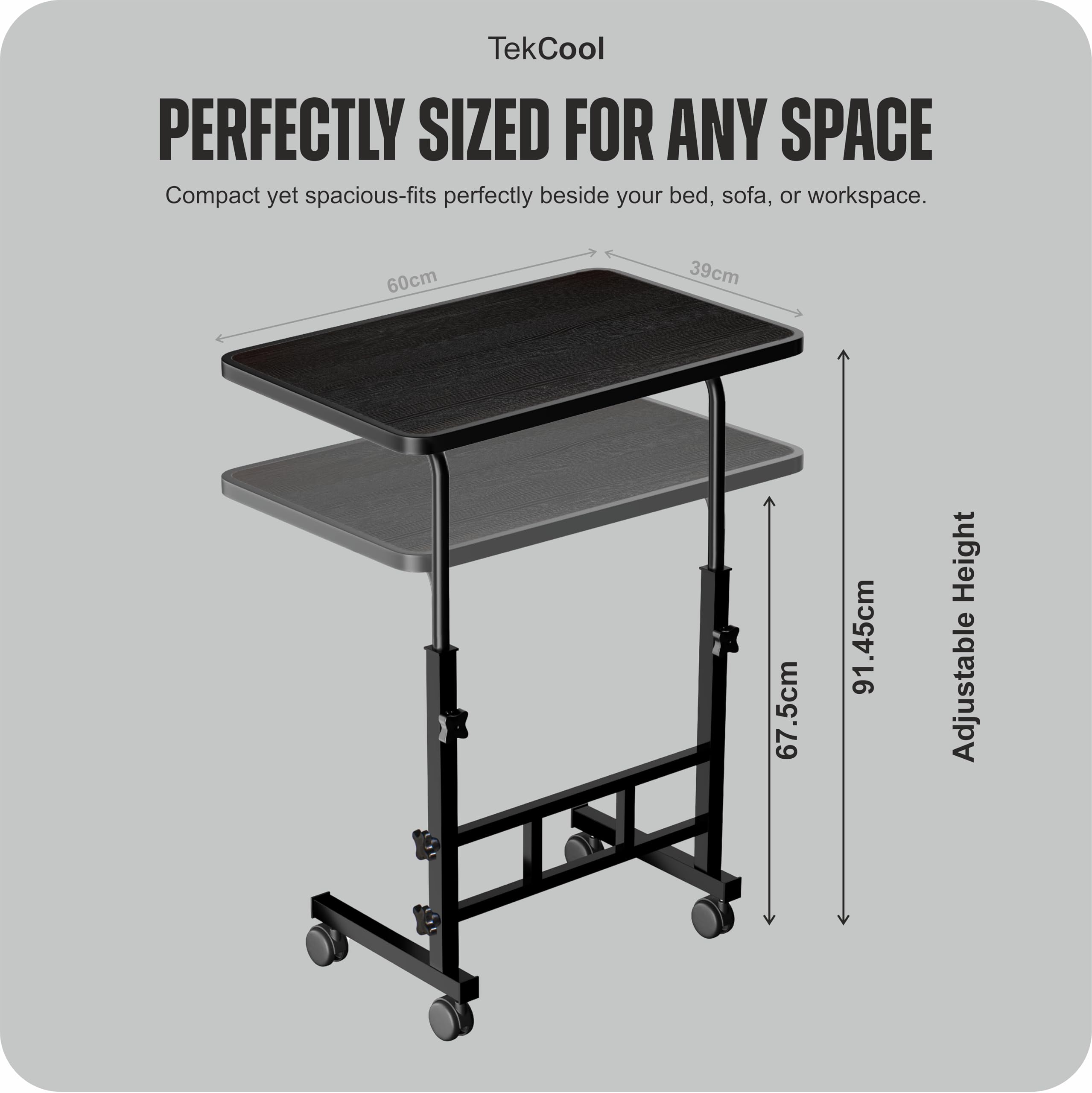 TEKCOOL Laptop Table - Adjustable Height & Portable -2 TEKCOOL Laptop Table - Adjustable Height & Portable -2