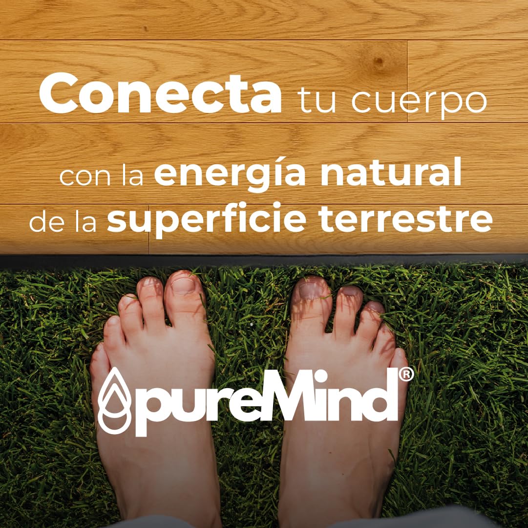 Alfombrilla Grounding 60x40 cm – Earthing Mat para Conexión a Tierra - Grounding Mat para Escritorio o Suelo - Alfombra Grounding Antiestrés + Descanso y Bienestar | Puremind