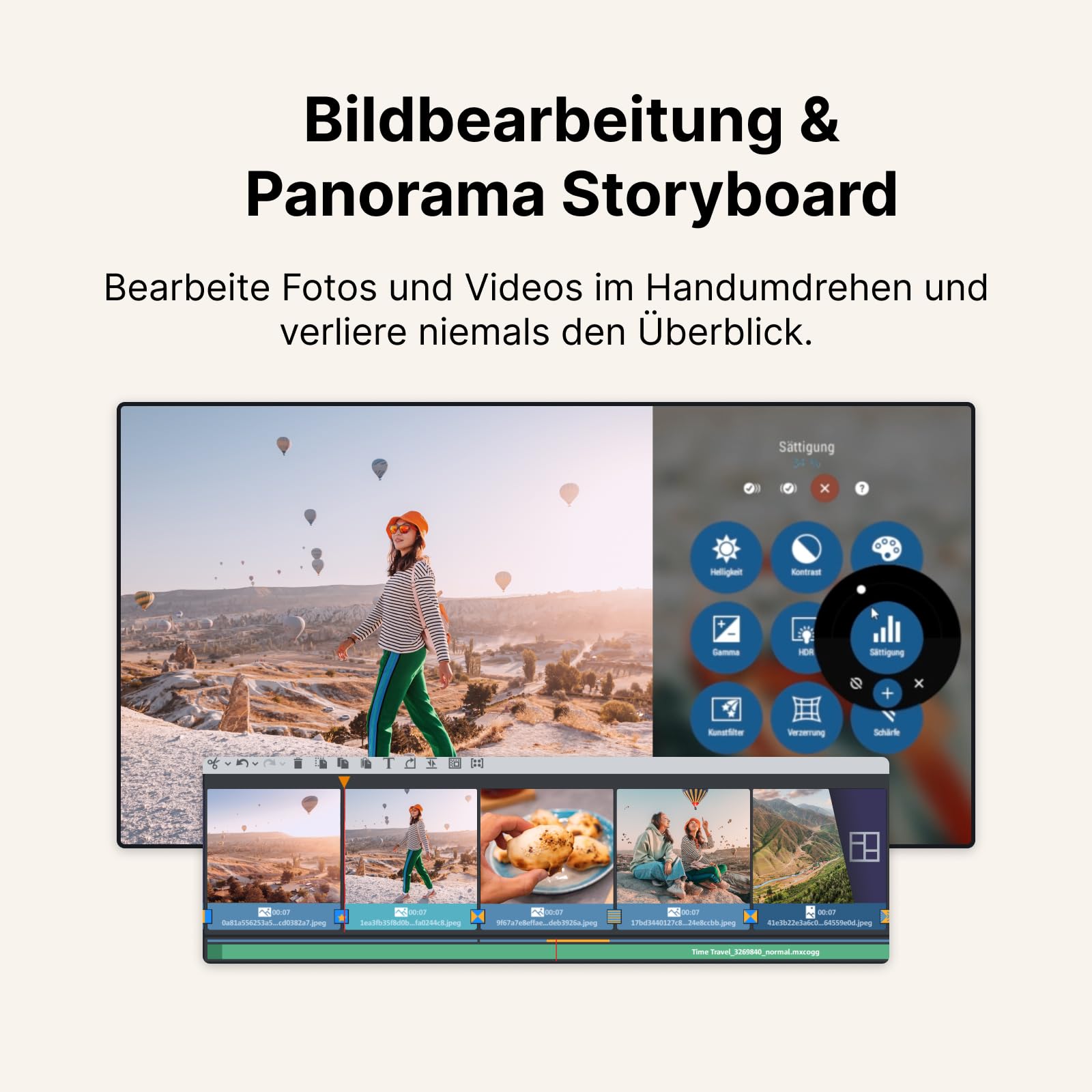 MAGIX Photostory Deluxe 2026 – Vos souvenirs en mouvement | Logiciel de retouche photo | Logiciel de montage vidéo | Pour PC Windows 11 | 1 licence de téléchargement pour 2 appareils