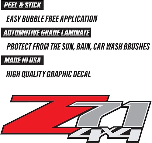 Miniatura 2 de Z71 4x4 (juego de 2 calcomanías) - F - 1500 2500 HD pegatinas (Z71 4x4 Original)