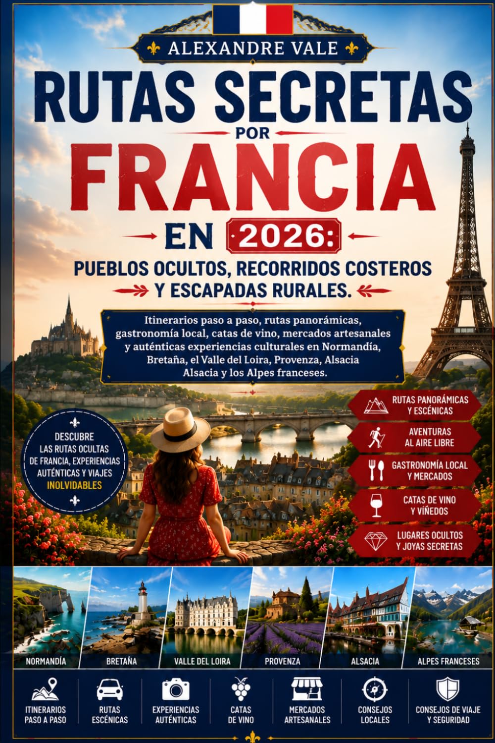 Rutas secretas por Francia en 2026: pueblos ocultos, recorridos costeros y escapadas rurales.: Itinerarios paso a paso, rutas panorámicas, gastronomía ... culturales en Normandía, Bretaña, e