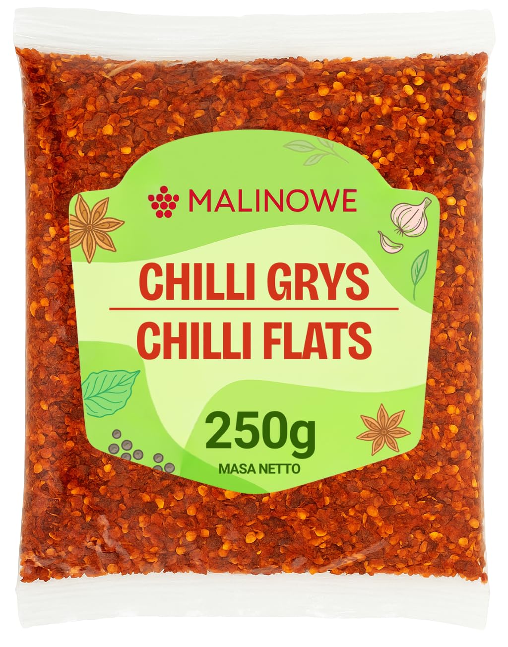 Malinowe CHILLI GRYS 250g Papryka Chili Ostra Wyrazista Doskonała