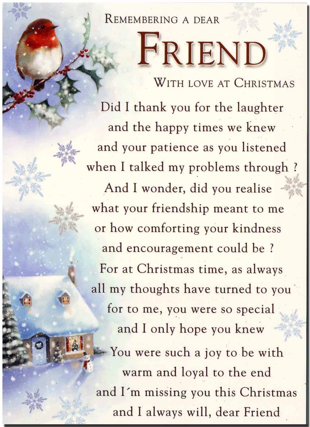 Gravematters.co - Memories Card Full Colour Grave Card - Remembering A Special Friend With Love At Christmas - Free Card Holder - C115.