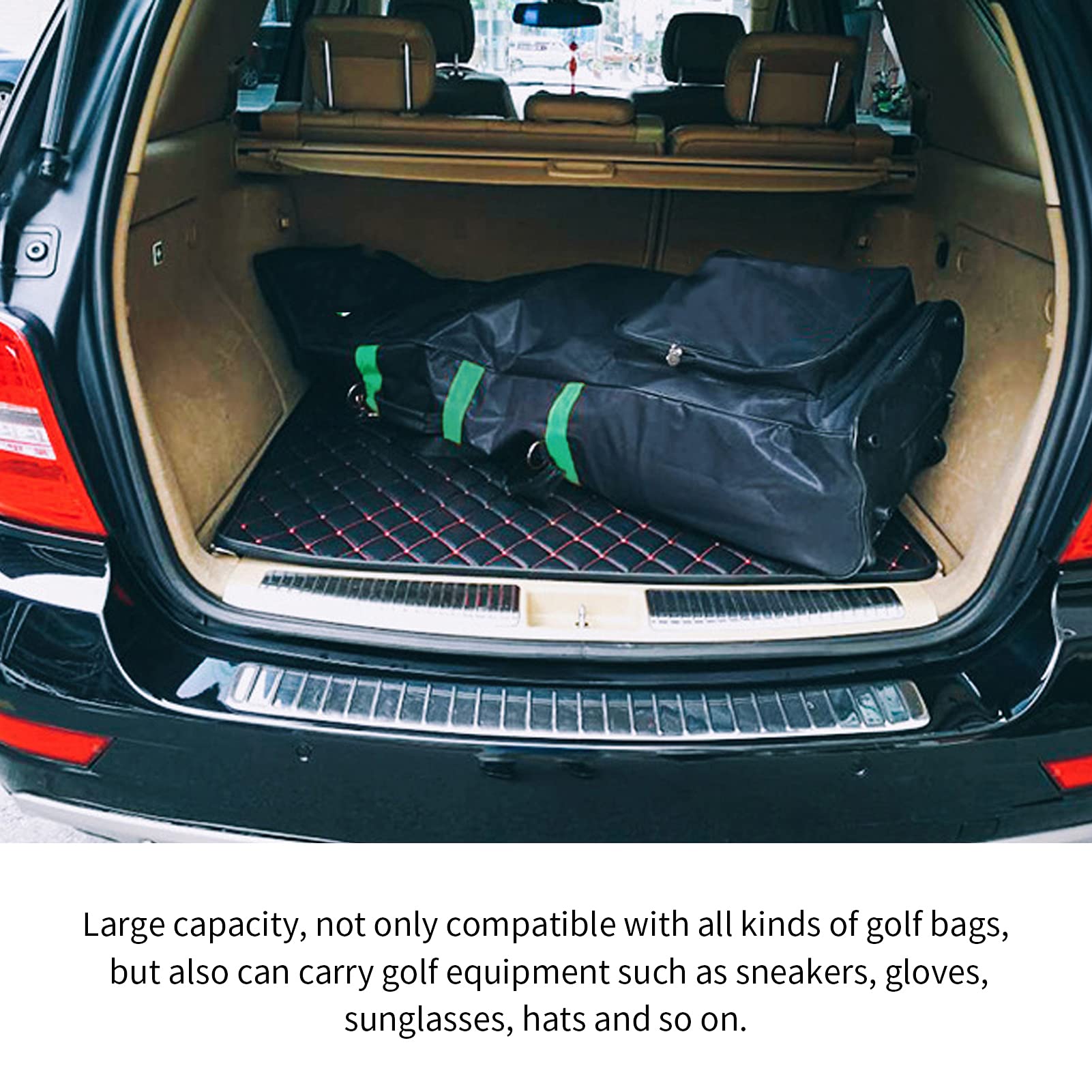 Golf -Luftfahrtbeutel, Golfreisen mit radn, Faltbare Oxford Golf Club -Hülle Cover -Reisetasche Aufbewahrungstasche für Safe Club Transport