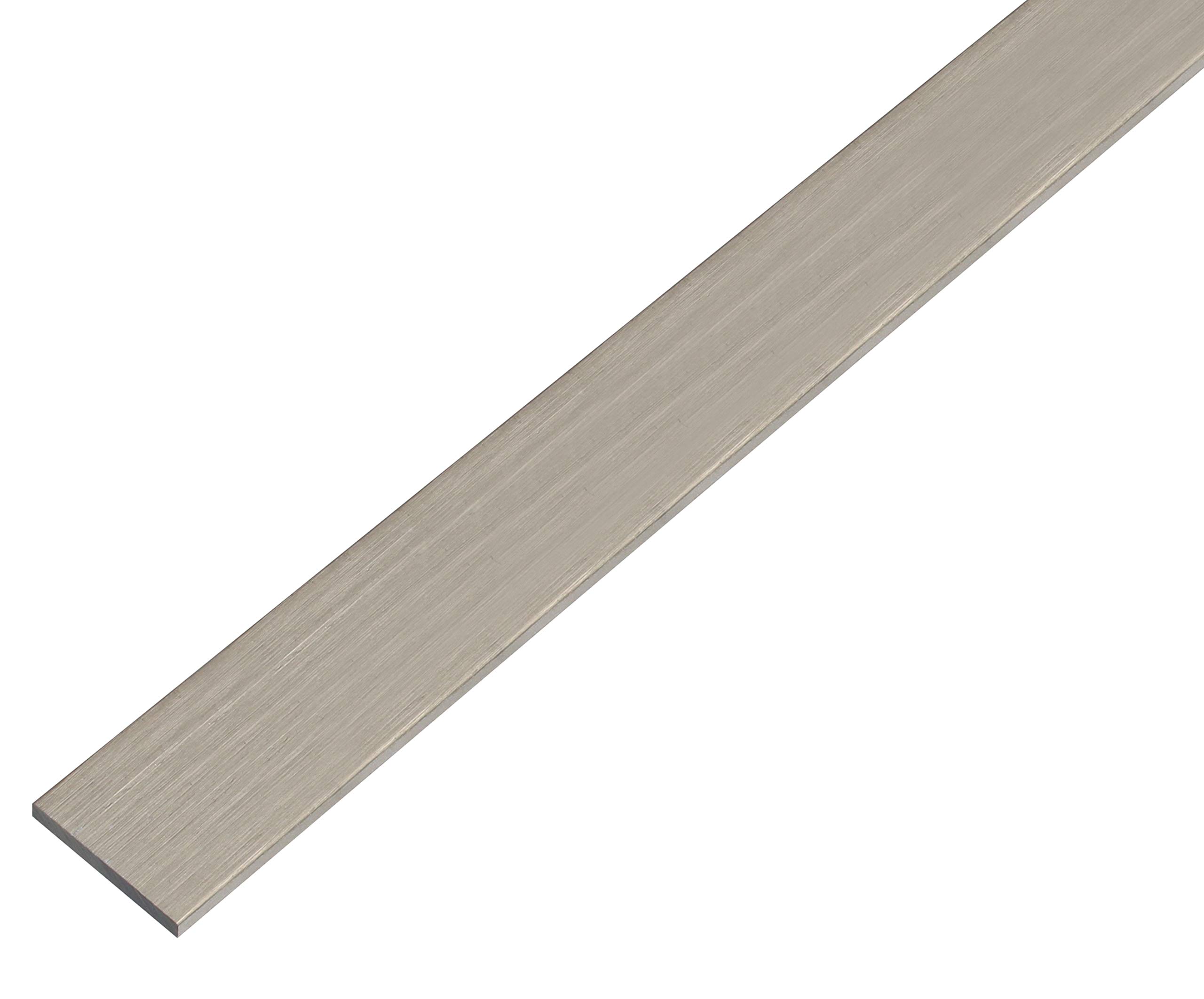 Alberts 488680 Barra piatta autoadesiva alluminio design acciaio inox scuro 1000 x 25 x 2 mm