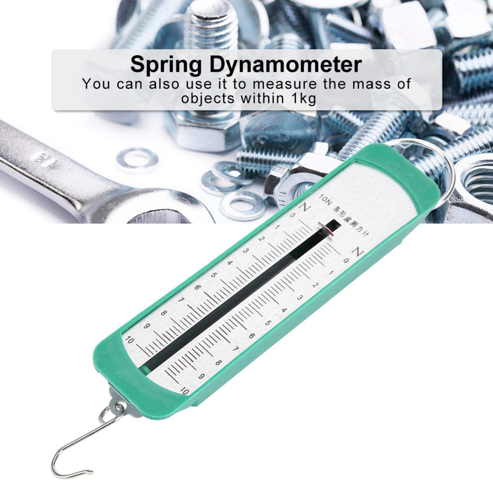 Dinamometro 10N Newton Meter Spring Dinamometer Bar 15.5cm Bilancia a molla con Struttura Standard per Esperimenti Meccanici Physics Strumento