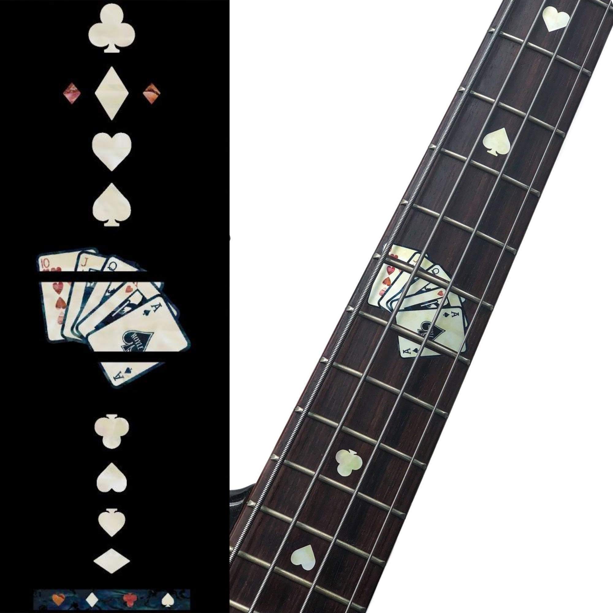 Inlaystickers FB-103PC-WT - Marcadores de trastes para bajo