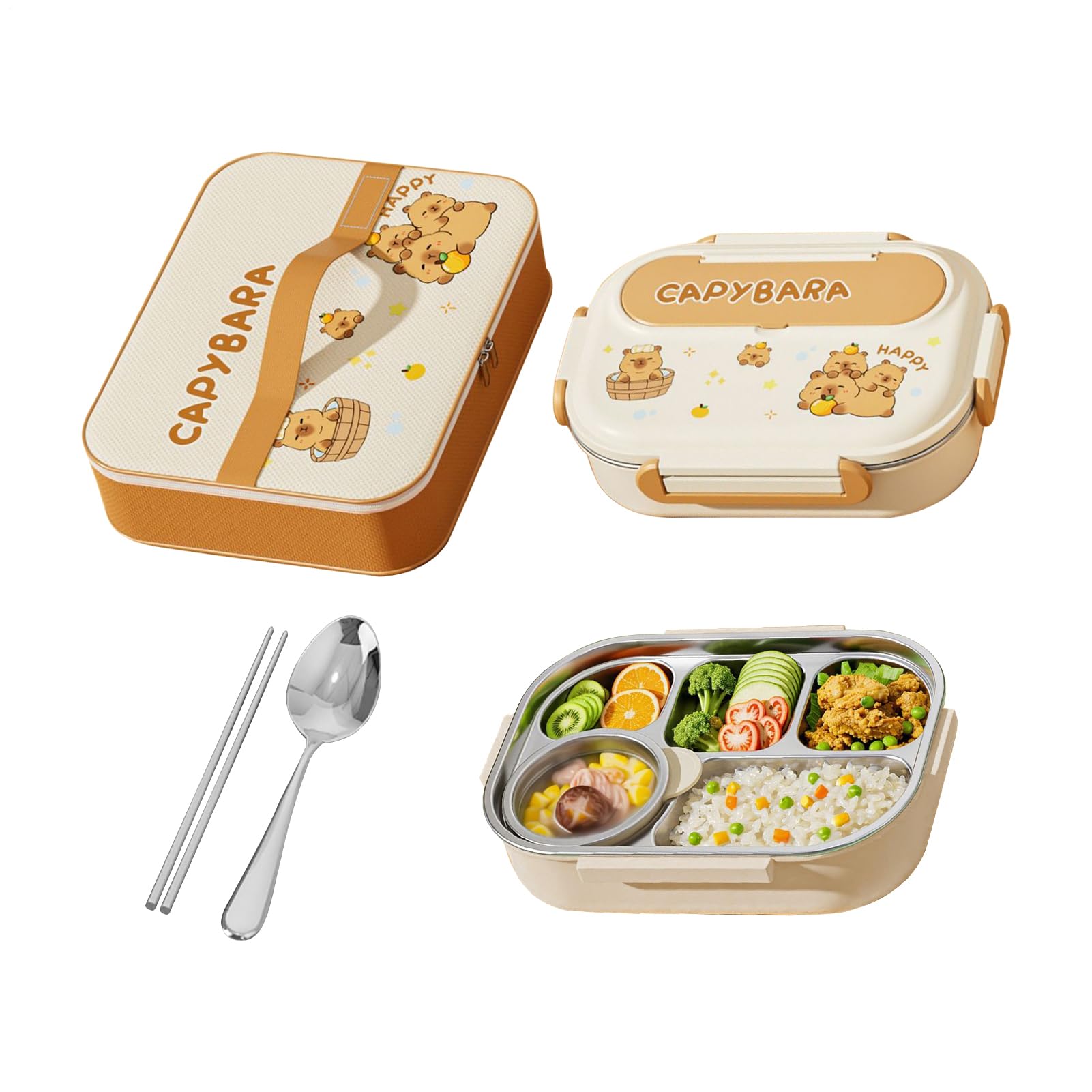Lunch Box Set Contenants Alimentaires En Acier Inoxydable Et Boîtes De